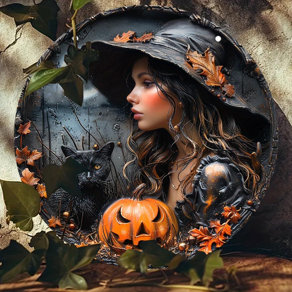 Witch Halloween Metal Sign Spooky Decor-MoonChildWorld