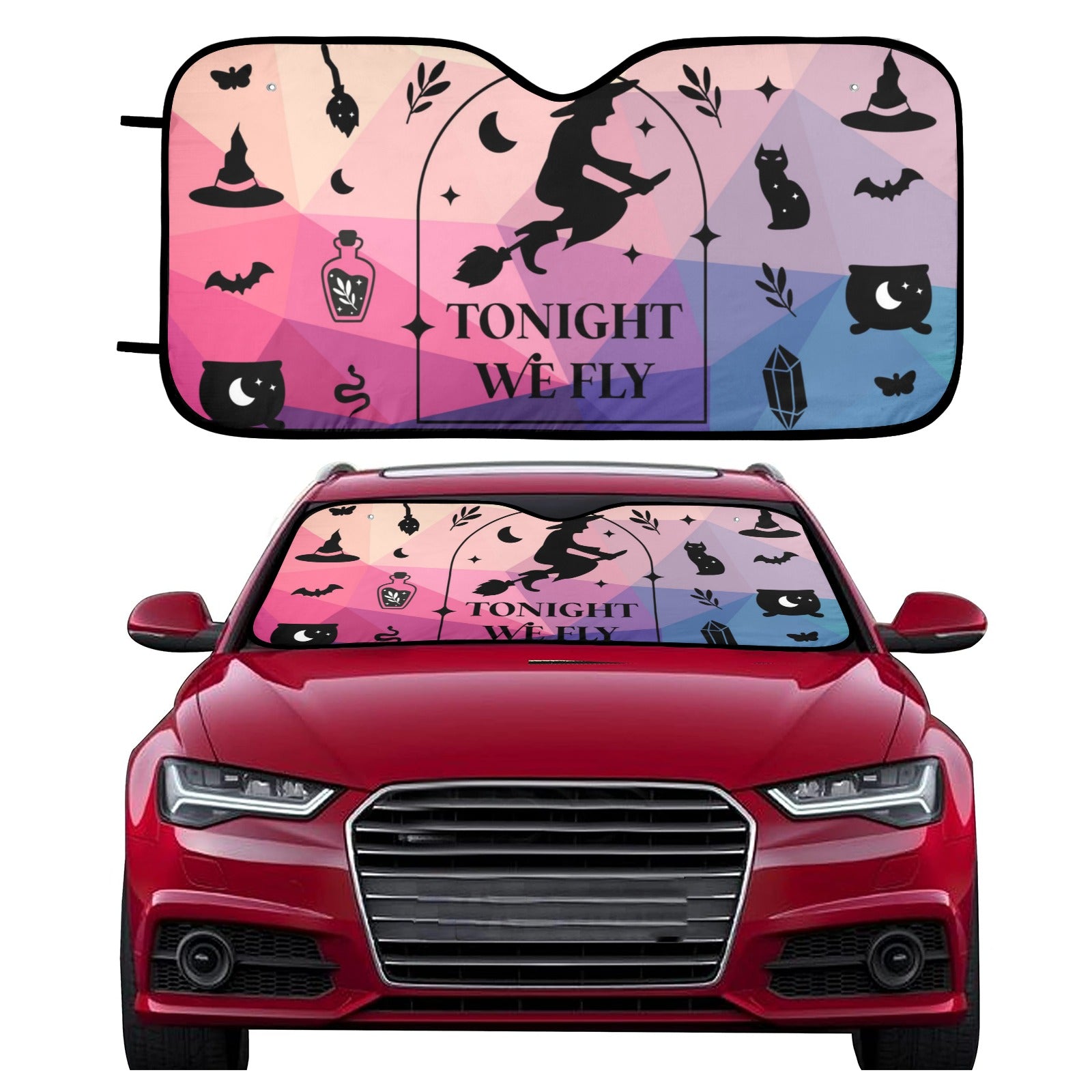 Flying Witch Car Sun Shade-MoonChildWorld