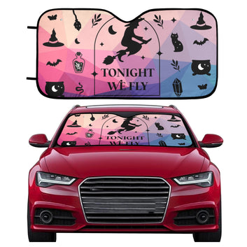 Flying Witch Car Sun Shade