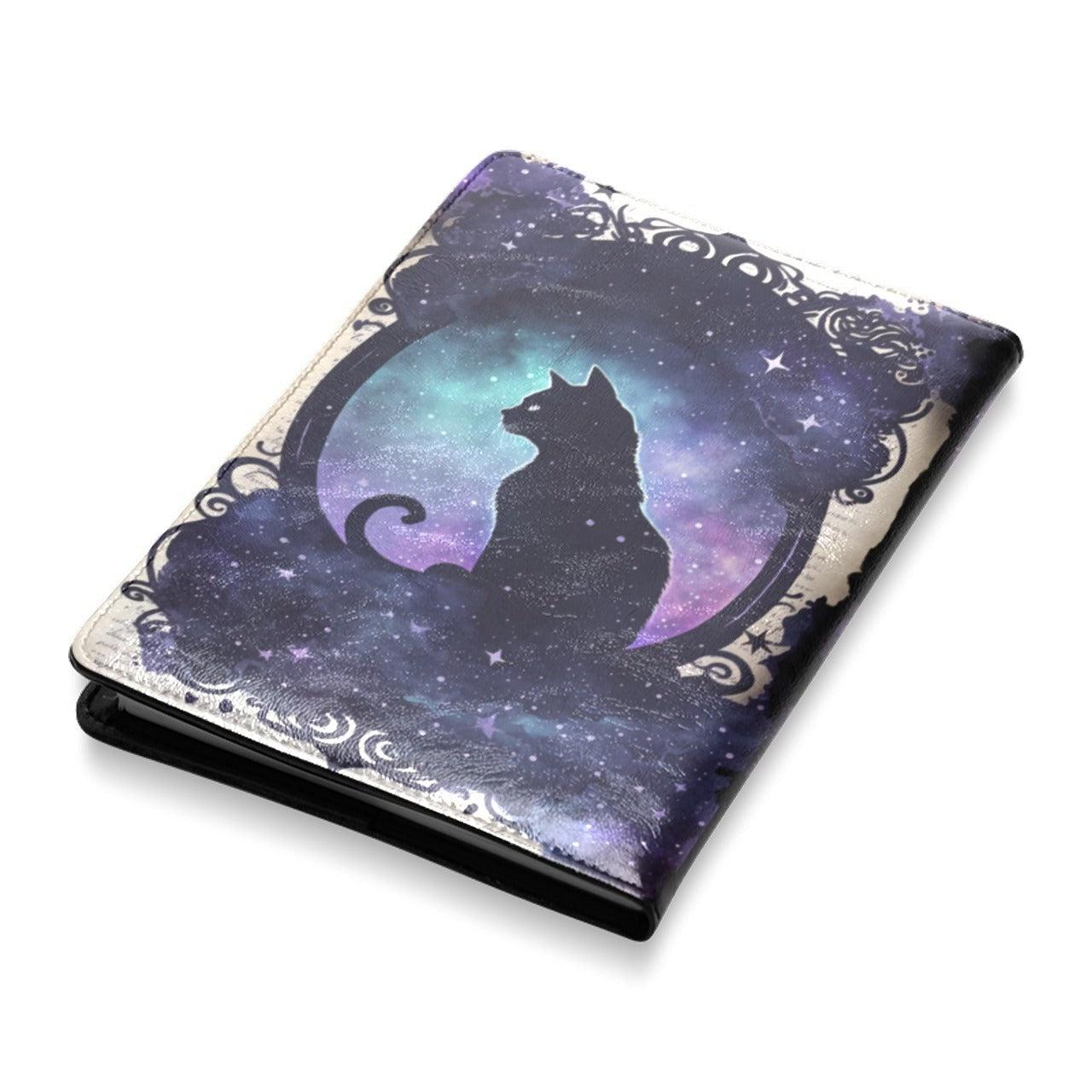 Magic black cat Leather Notebook A5-MoonChildWorld