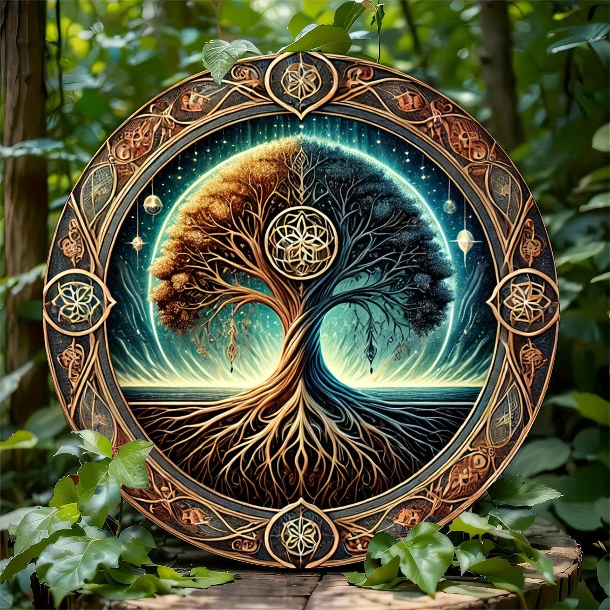 Tree of Life Mandala Wall Decor Tree of life Pagan Metal Sign-MoonChildWorld