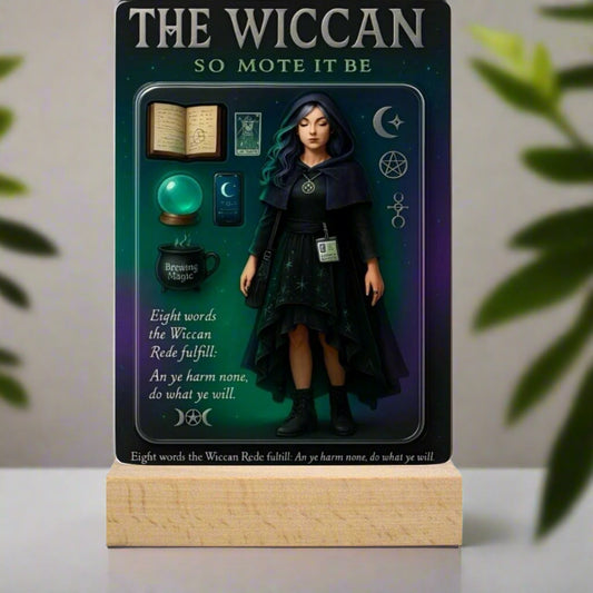 The Wiccan Acrylic Photo Panel Witch Home Decor