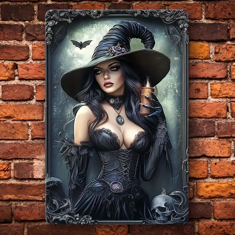 Dark Witch Wall Art Witchy Metal Sign Pagan Home Decor-MoonChildWorld