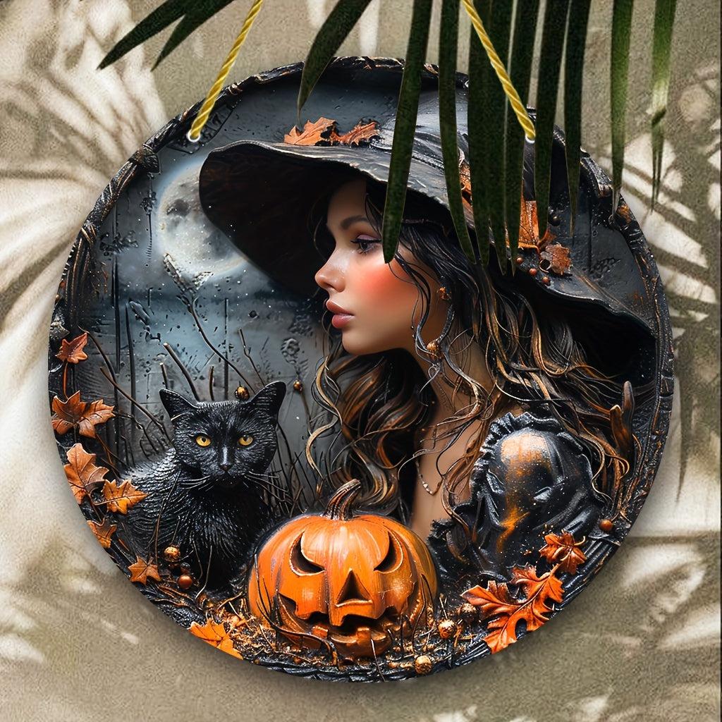 Witch Halloween Metal Sign Spooky Decor-MoonChildWorld