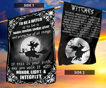 Be a Witch Flag Halloween Garden Flag-MoonChildWorld