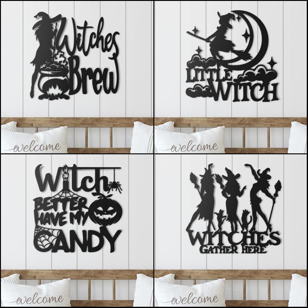 Witch Halloween Metal Sign-MoonChildWorld