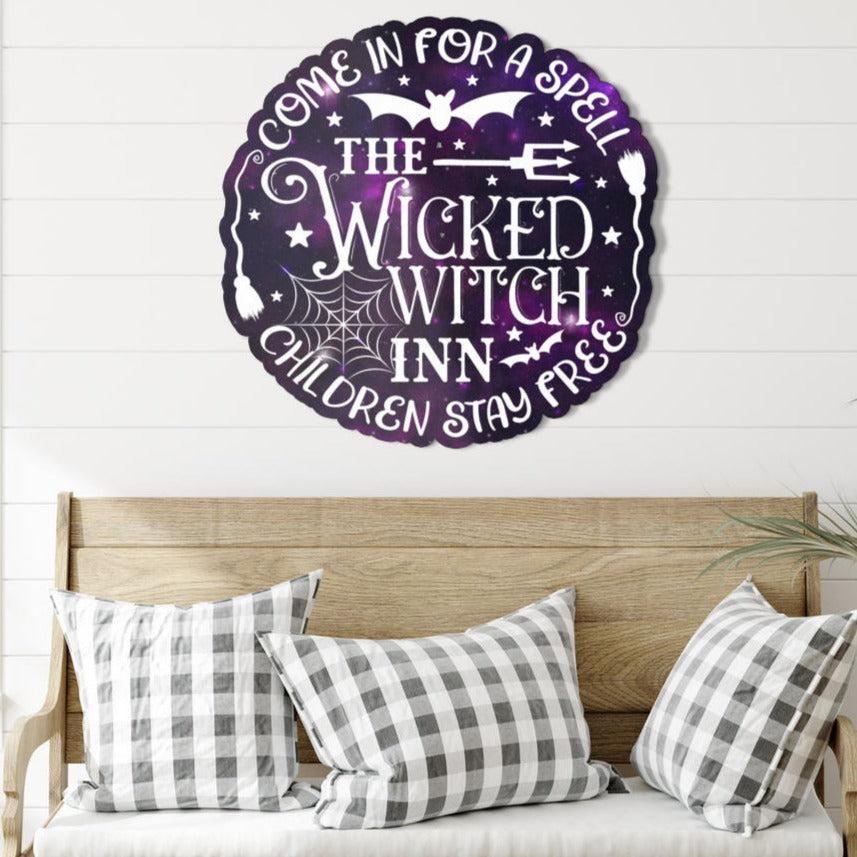 Halloween Decor Witch Metal Sign-MoonChildWorld