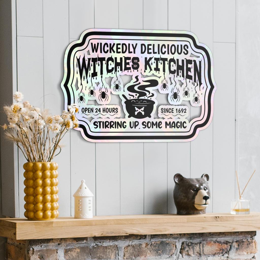 Halloween Kitchen Witch Metal Sign-MoonChildWorld
