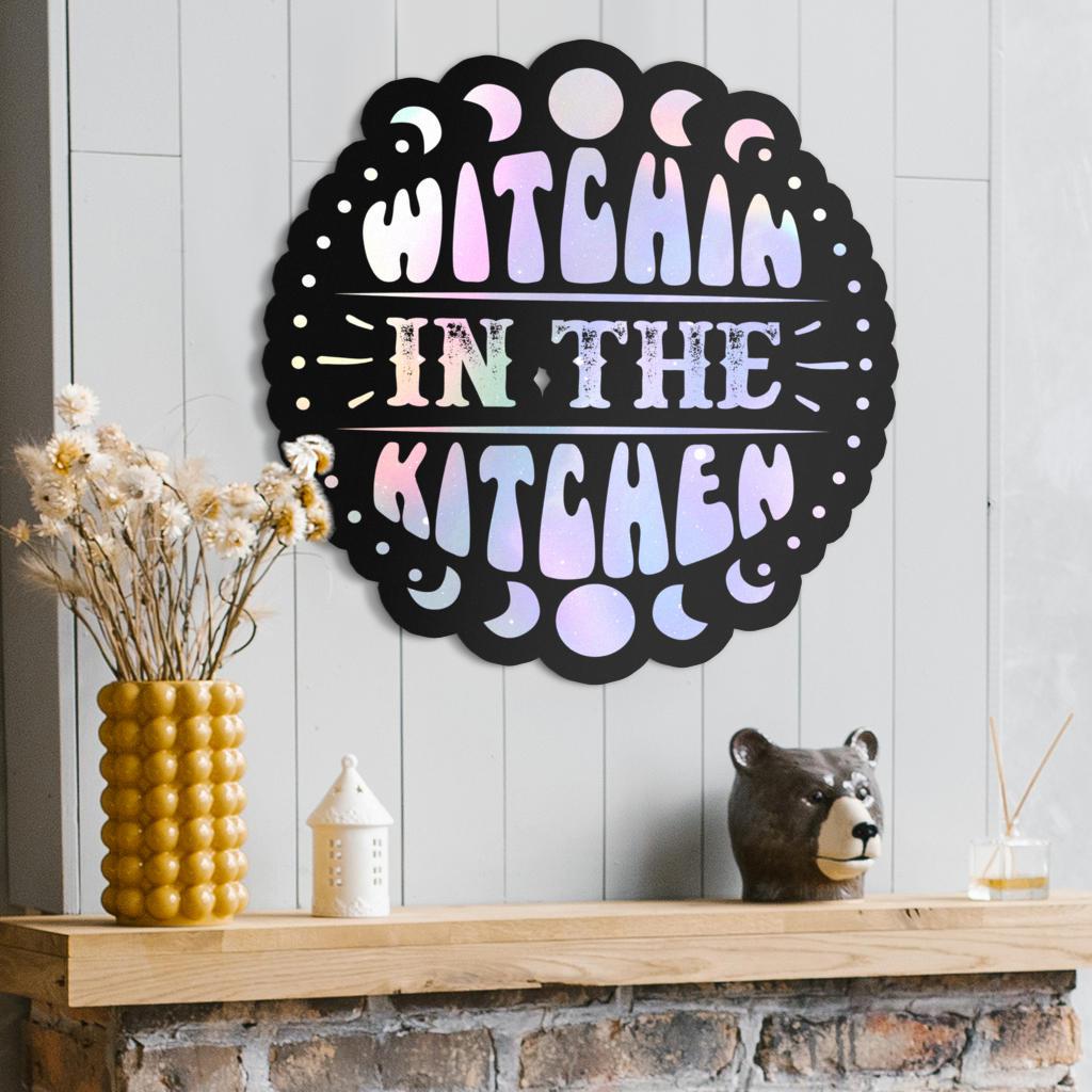 Kitchen Witch Metal Sign-MoonChildWorld