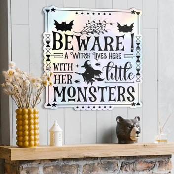Property Witch Metal Sign Halloween Decor