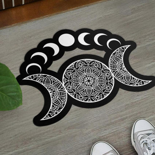 Moon phases Door Mat Wicca Triple Moon Doormat