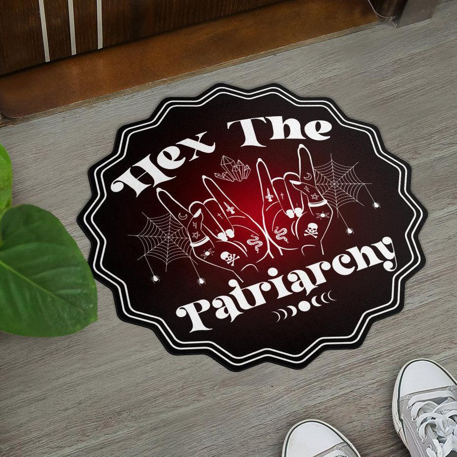 Hex the patriarchy Witchcraft Door Mat-MoonChildWorld