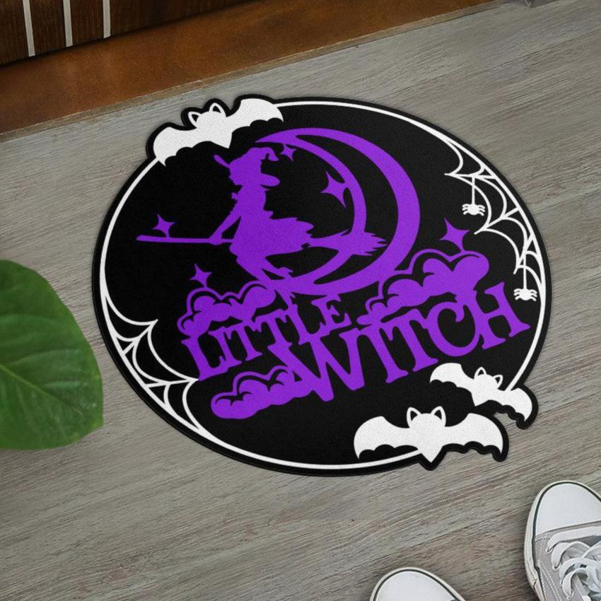 Gothic Witch Halloween Door Mat-MoonChildWorld