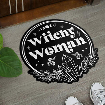 Crystal Moon Doormat Witchy Woman Door Mat-MoonChildWorld