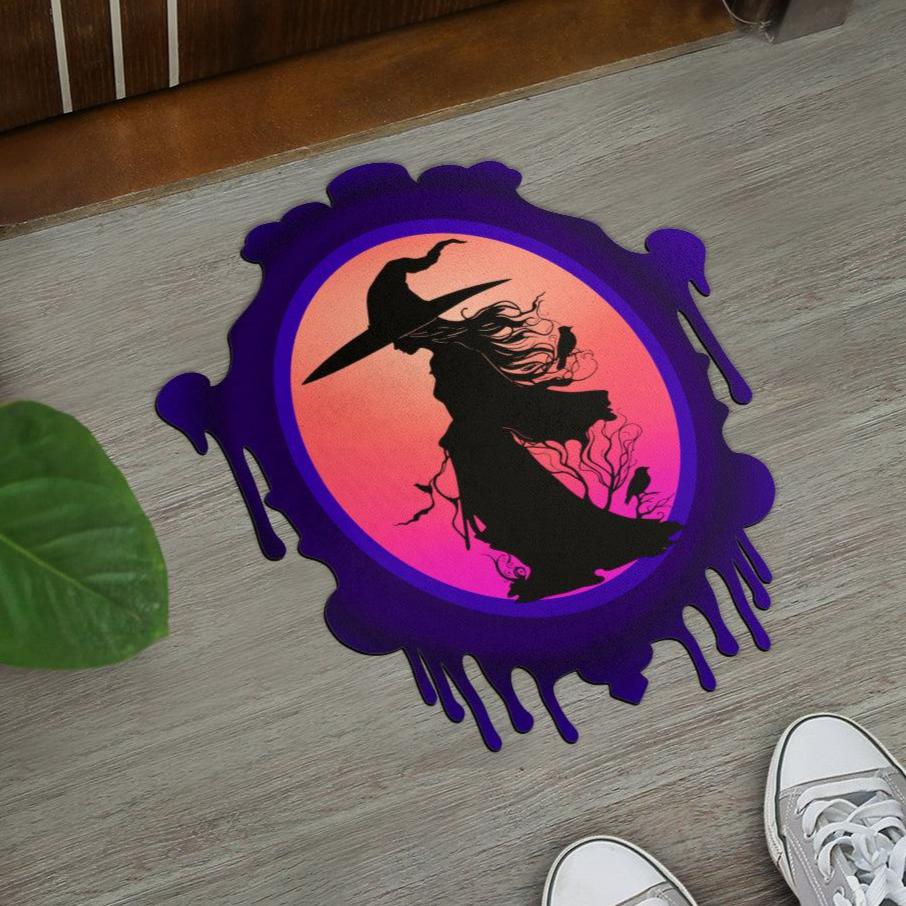 Witch Gothic Doormat Halloween Witch Door Mat-MoonChildWorld