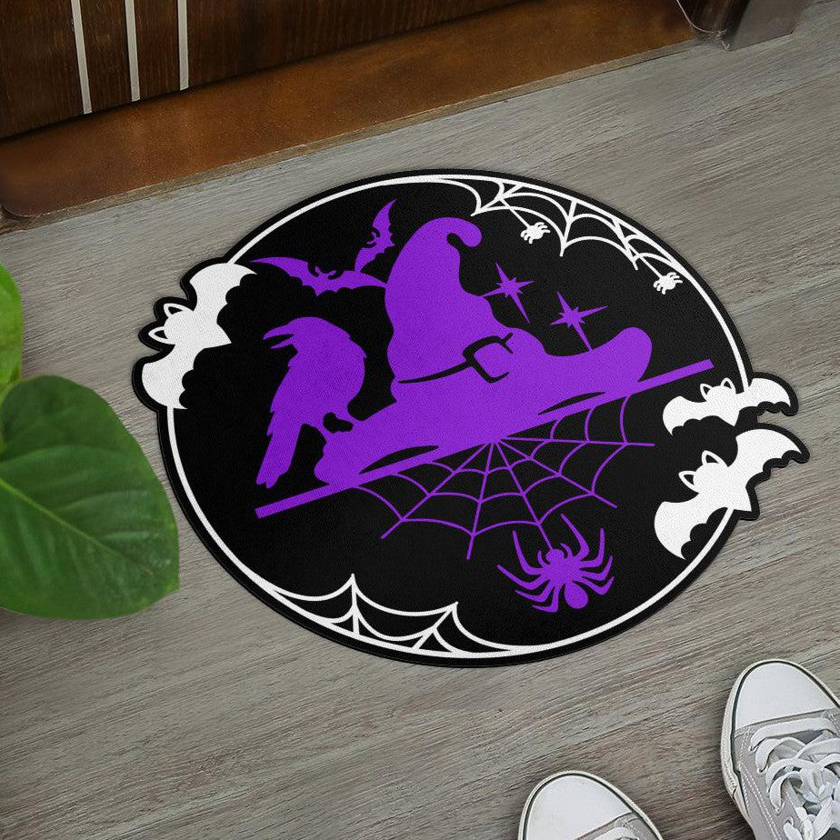 Gothic Witch Halloween Door Mat-MoonChildWorld