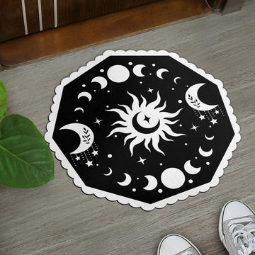 Celestial Moon Door Mat Moon Phases Doormat-MoonChildWorld