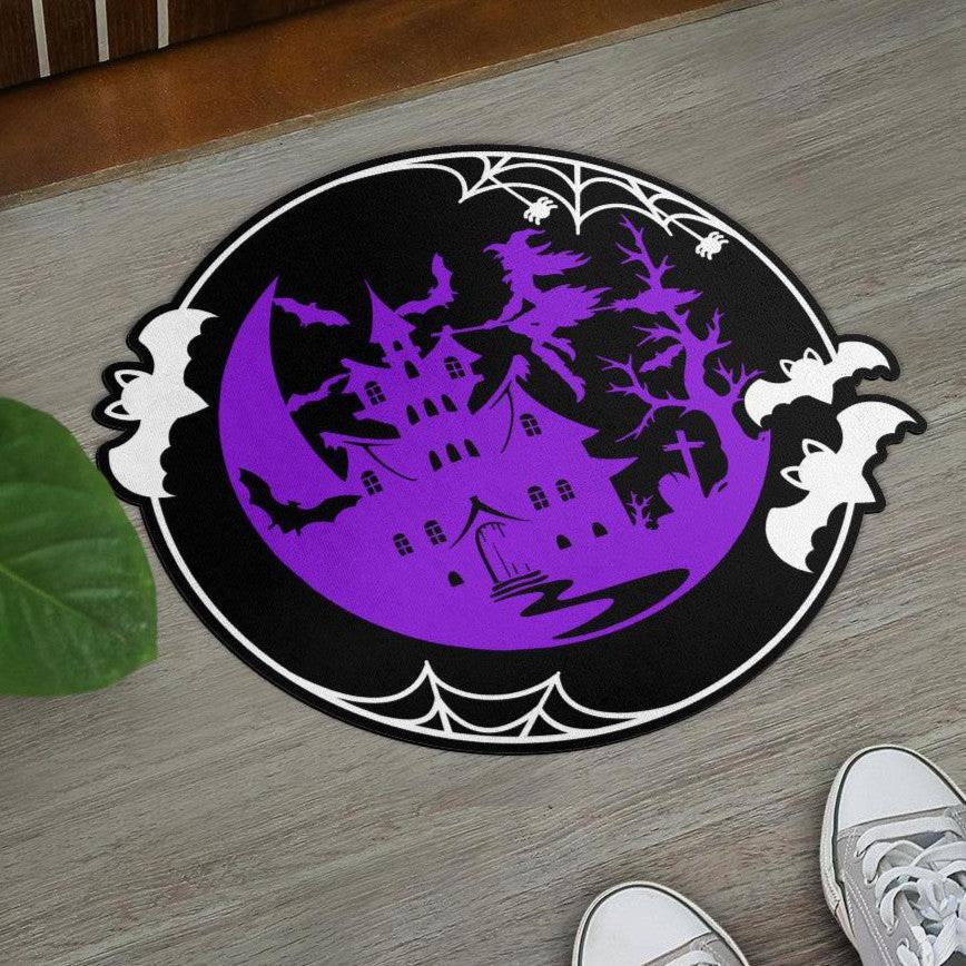 Gothic Witch Halloween Door Mat-MoonChildWorld