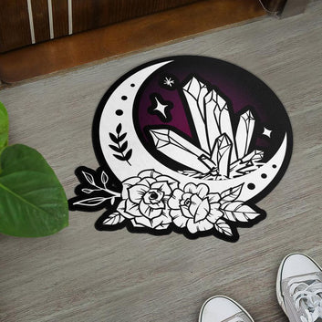 Crystal Moon Phase Door Mat Magic Moon Doormat