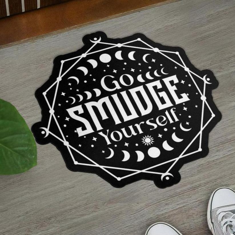 Go Smudge Yourself Witch Doormat-MoonChildWorld