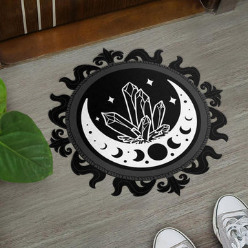 Crystal Moon Phase Door Mat Celestial Moon Doormat-MoonChildWorld