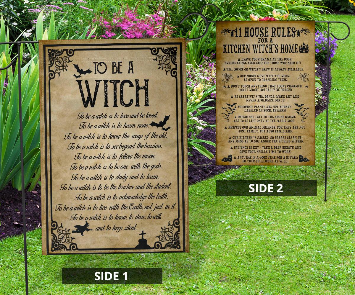 Witch House Rules Witchy Flag-MoonChildWorld