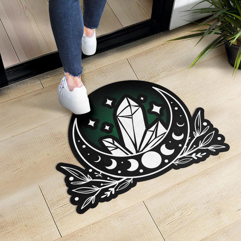 Crystal Moon Phase Door Mat Magic Moon Doormat-MoonChildWorld