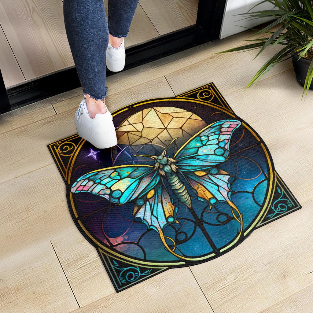 Luna Moth Door Mat Mystic Butterfly Doormat-MoonChildWorld