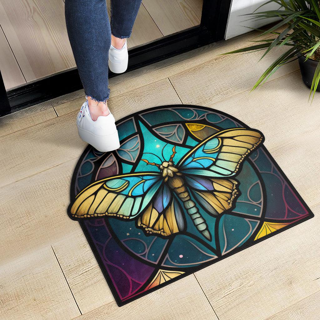 Luna Moth Door Mat Mystic Butterfly Doormat-MoonChildWorld