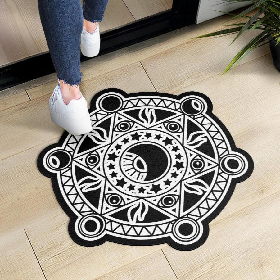 Magic Moon Door Mat Wicca Doormat-MoonChildWorld