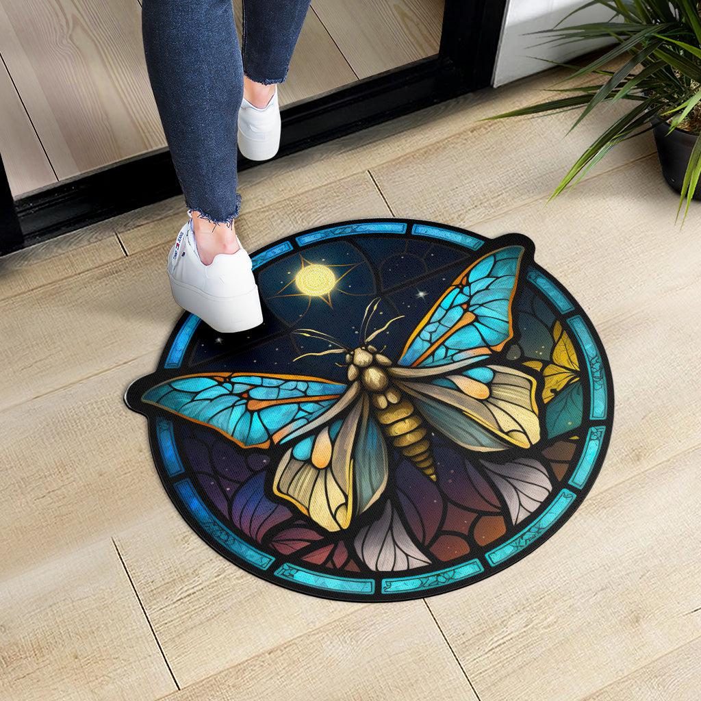 Luna Moth Door Mat Mystic Butterfly Doormat-MoonChildWorld