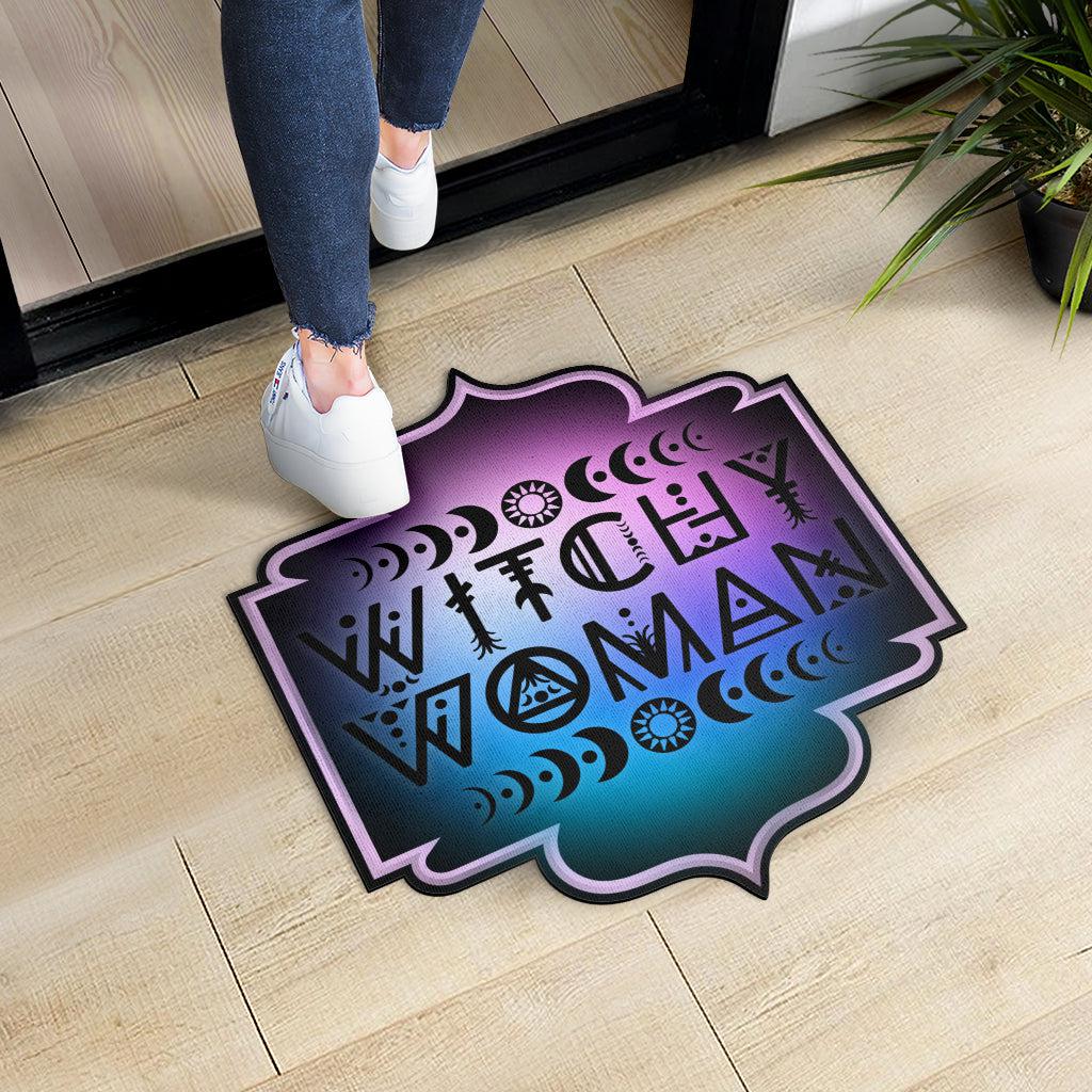 Witchy Woman Wicca Door Mat Moon Phase Doormat-MoonChildWorld