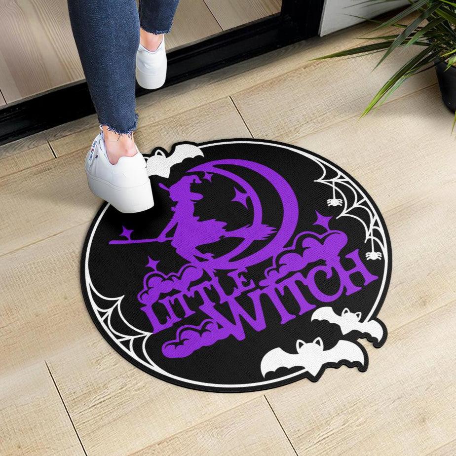 Gothic Witch Halloween Door Mat-MoonChildWorld