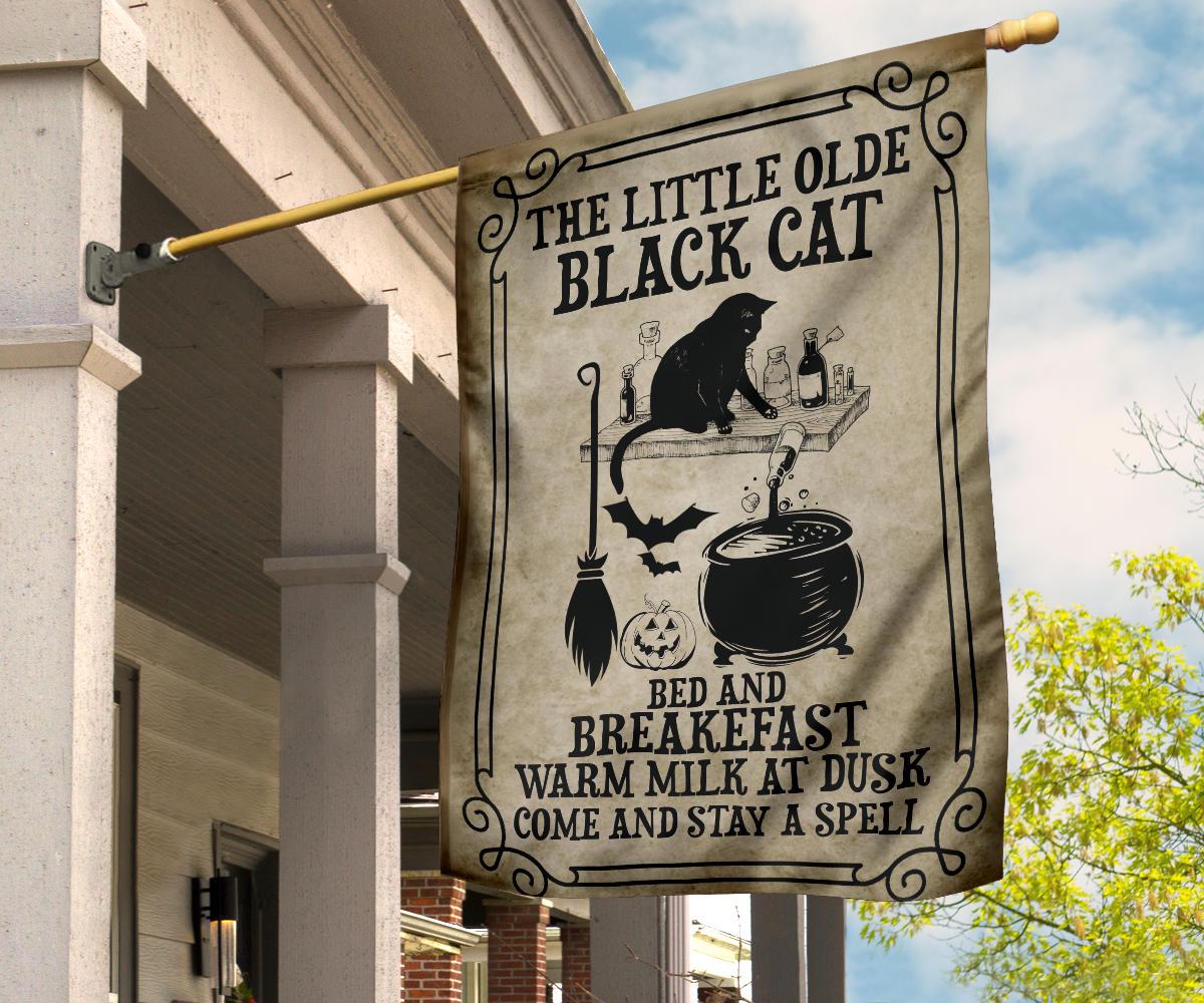 Black Cat Witchcraft Flag-MoonChildWorld