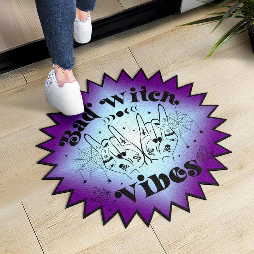 Halloween Bad Witch Vibes Door Mat-MoonChildWorld