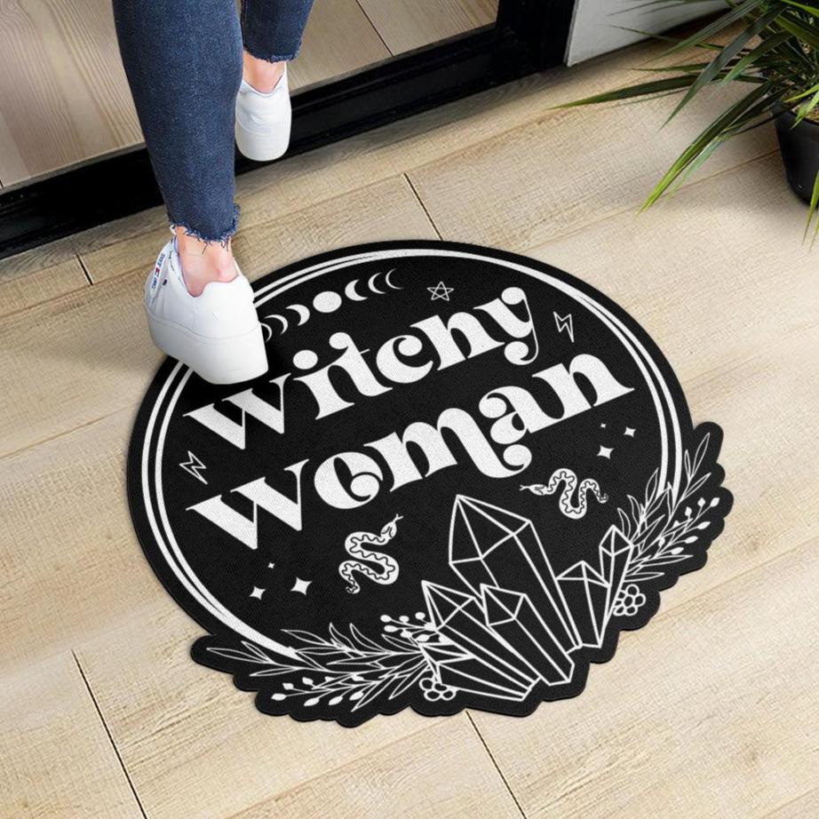 Crystal Moon Doormat Witchy Woman Door Mat-MoonChildWorld