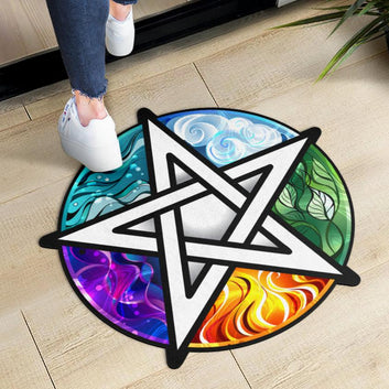 Element Pentagram Door Mat Pentacle Wicca Pagan Doormat