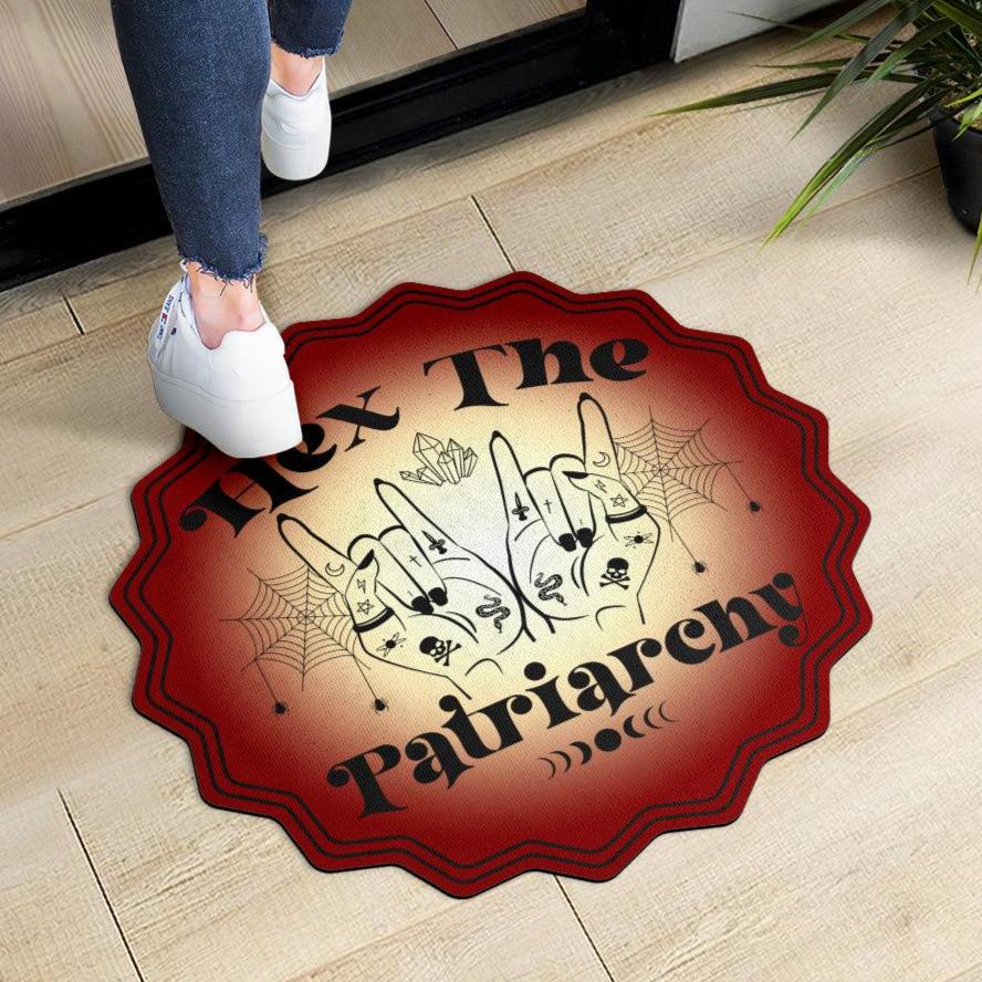 Hex the patriarchy Witchcraft Door Mat-MoonChildWorld