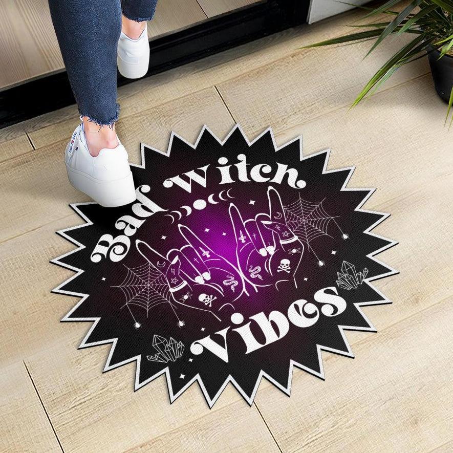 Halloween Bad Witch Vibes Door Mat-MoonChildWorld