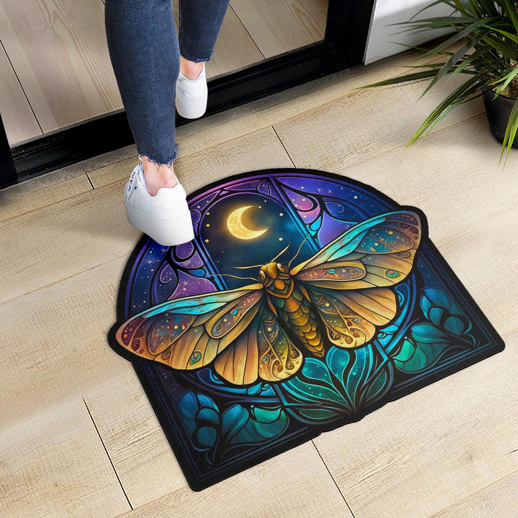 Luna Moth Door Mat Mystic Butterfly Doormat-MoonChildWorld