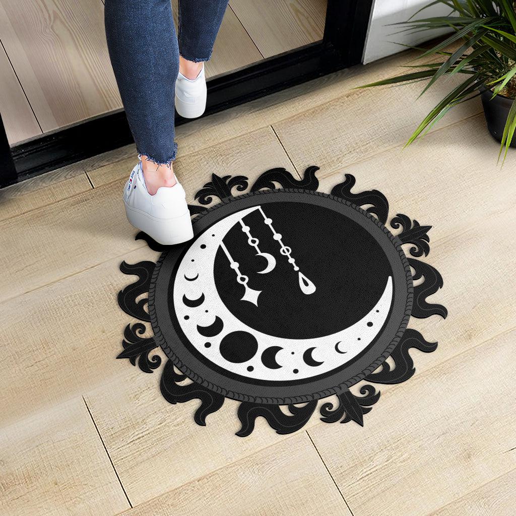 Crystal Moon Phase Door Mat Celestial Moon Doormat-MoonChildWorld