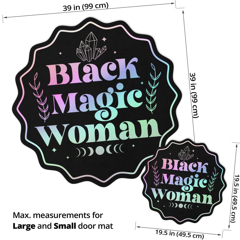 Black Magic Woman Witchy Door Mat-MoonChildWorld