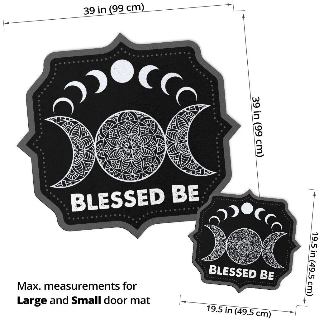 Moon phases Door Mat Wicca Triple Moon Doormat-MoonChildWorld