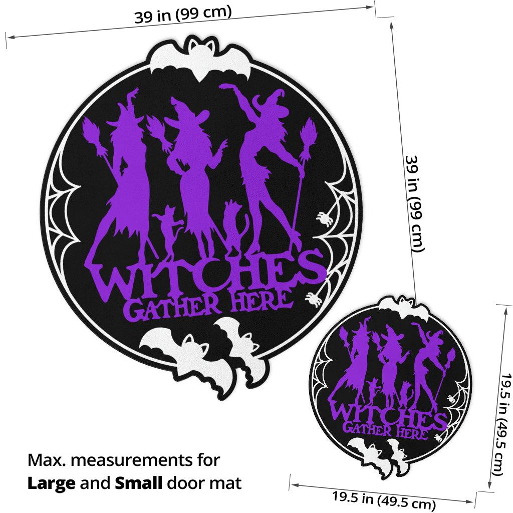 Gothic Witch Halloween Door Mat-MoonChildWorld