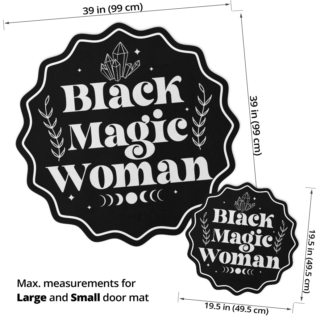 Black Magic Woman Witchy Door Mat-MoonChildWorld