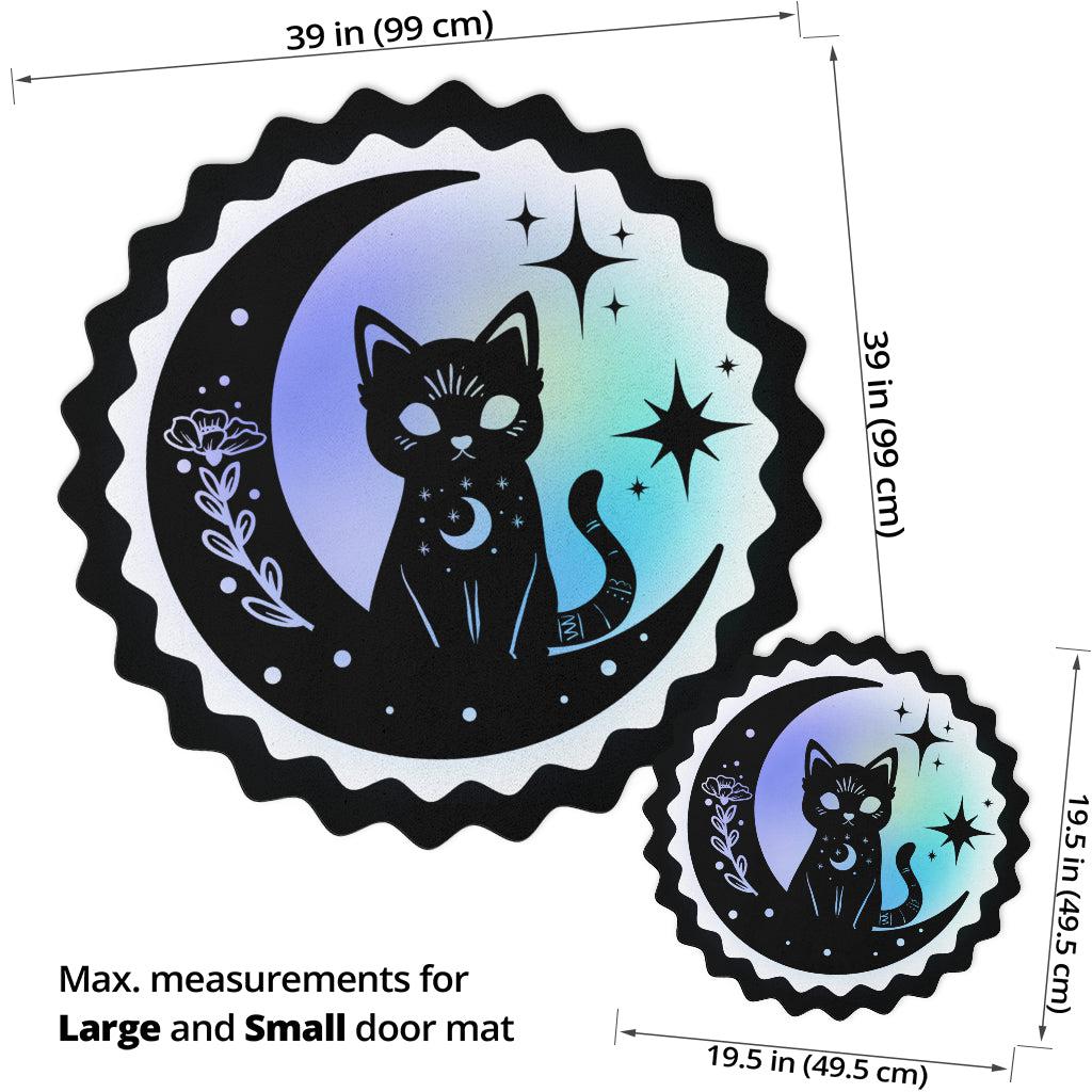 Magic Black Cat Door Mat Moon Cat Doormat-MoonChildWorld