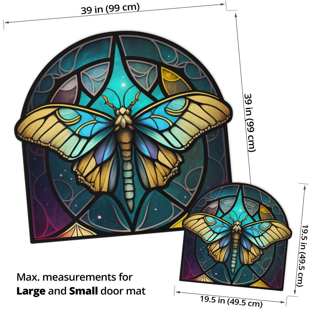 Luna Moth Door Mat Mystic Butterfly Doormat-MoonChildWorld