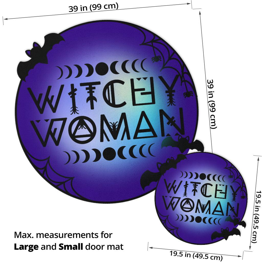 Witchy Woman Wicca Door Mat Moon Phase Doormat-MoonChildWorld