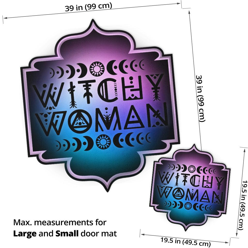 Witchy Woman Wicca Door Mat Moon Phase Doormat-MoonChildWorld