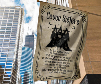 Halloween Coven Sisters Witch Flag